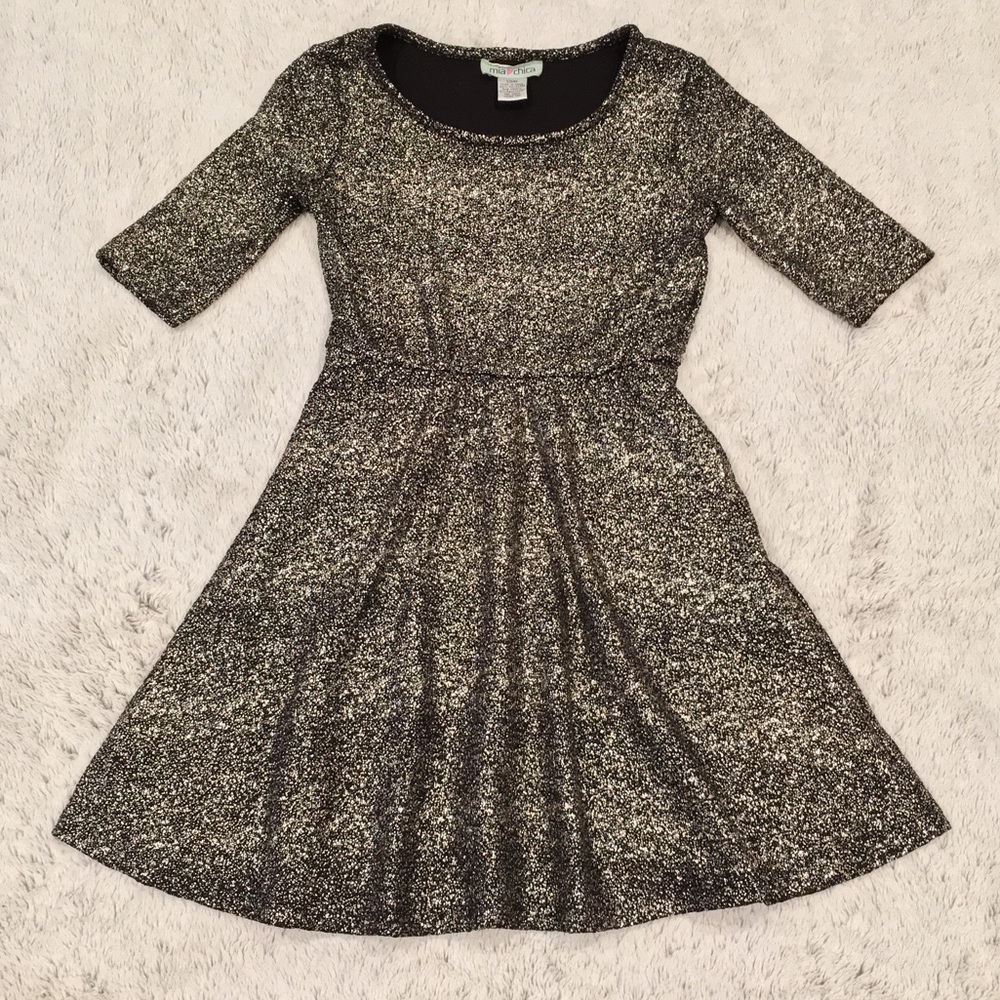 💕 Girls Metallic Gold Dress 💕